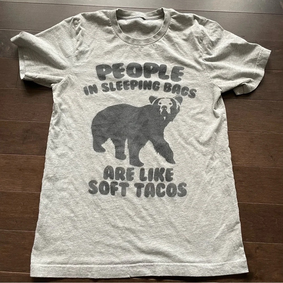 Bear Camping Humour T-Shirt Approx Unisex  XS - Picture 1 of 5